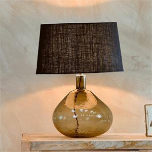 Nkuku Baba Green Smoke Glass Lamp Base